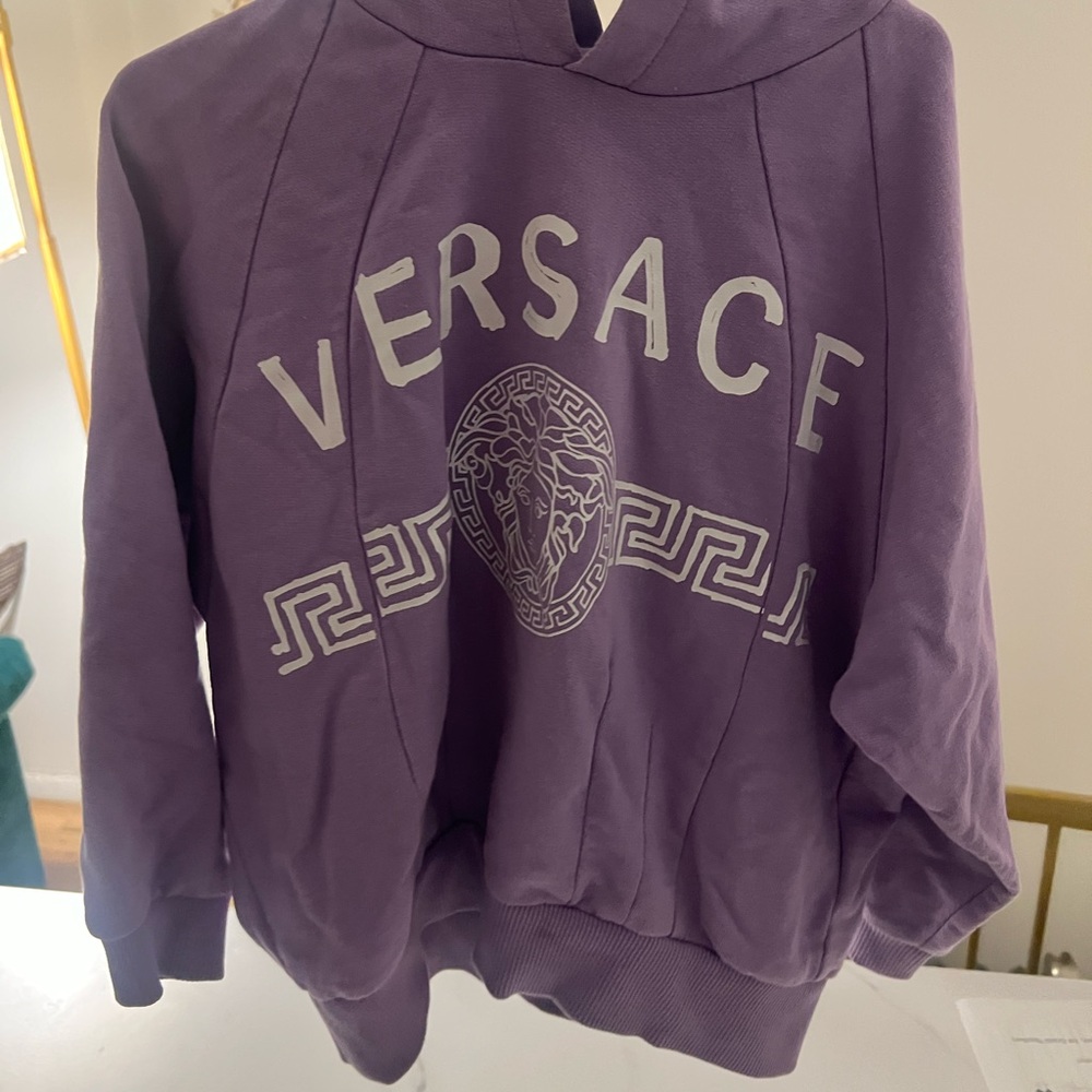 Versace Lavender Purple Logo Hoodie